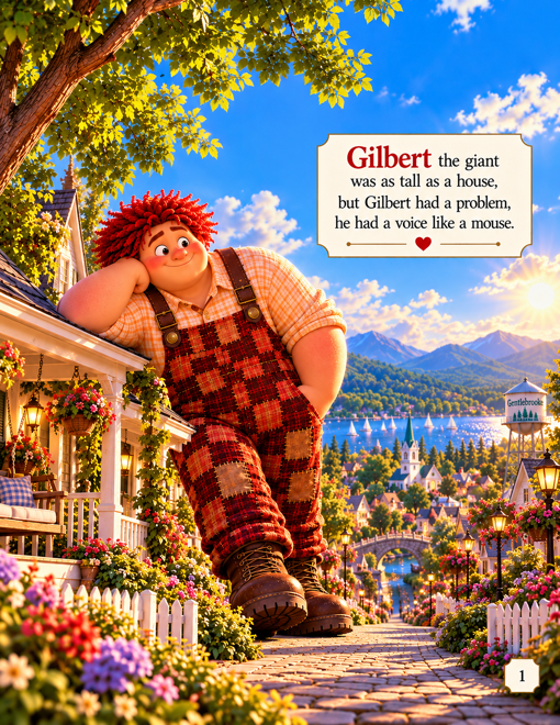Gilbert the Giant story illustration